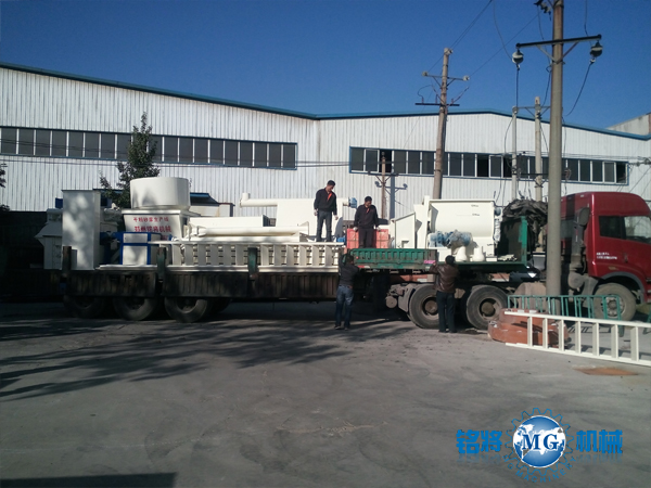 西安干粉砂浆生产线发货现场