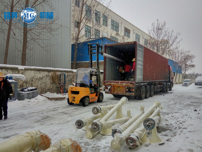 塞尔维亚全自动干粉砂浆设备冒着风雪出发啦