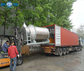 阿联酋不锈钢保温砂浆滚筒混合机生产线发货