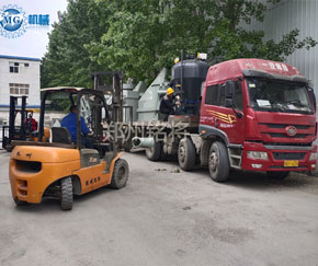 带气力输送全自动干粉砂浆设备装车发往新密